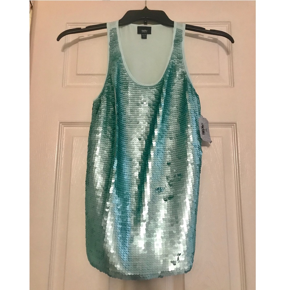 Mossimo teal, sparkly tank.